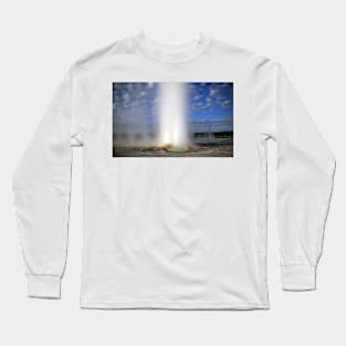 Night Clepsydra Geyser Yellowstone Park (C008/9514) Long Sleeve T-Shirt